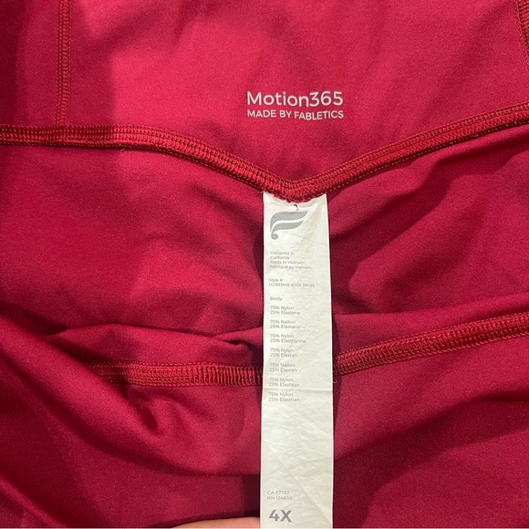 Fabletics Infinity Motion 365 High Waisted Leggings color cherry red Size 4X - Picture 7 of 16